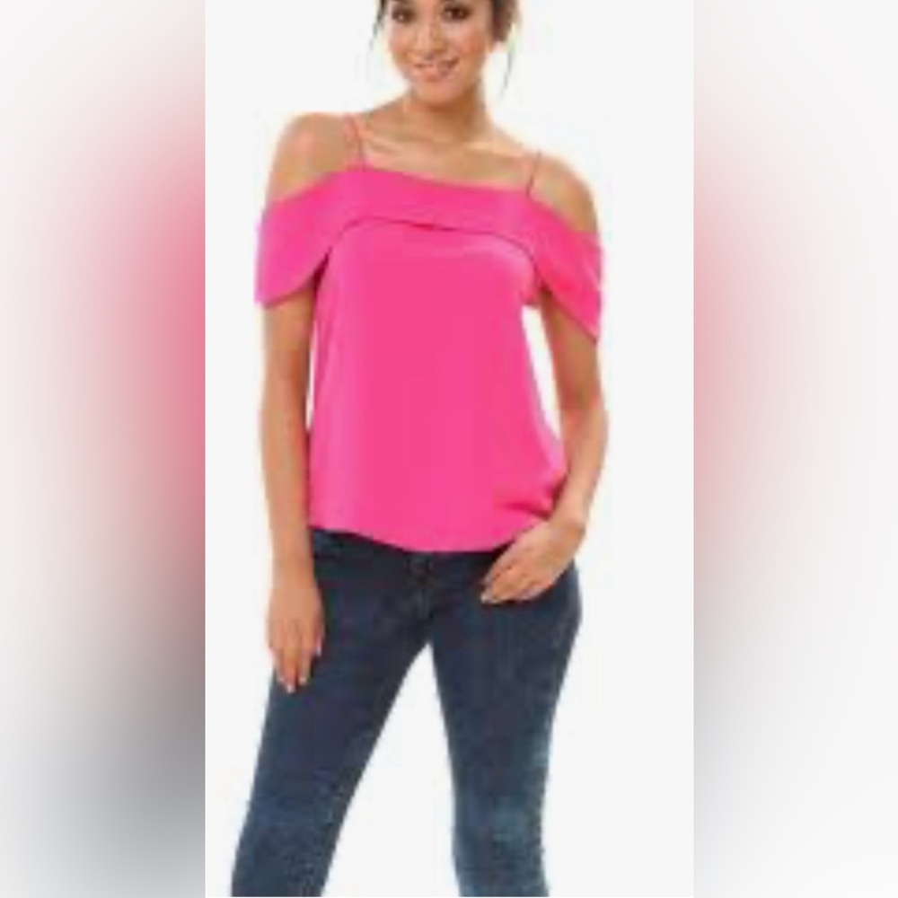 NWT Naked Zebra Pink Off The Shoulder As You Go Boutique Top